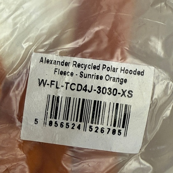 PASSENGER ALEXANDER RECYCLED POLAR HOODED FLEECE SUNRISE ORANGE - XS - Picture 5 of 6